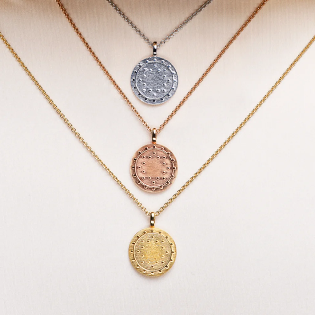 Penta Power Jewel Pendant in white yellow and rose gold